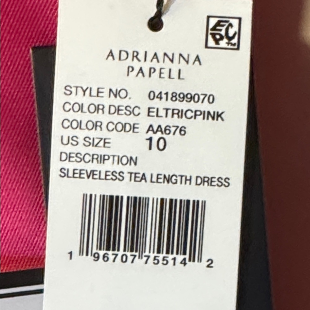 Sleeveless Mikado Fit & Flare Midi Dress With V-Back - Electric Pink - NWT - Picture 10 of 15
